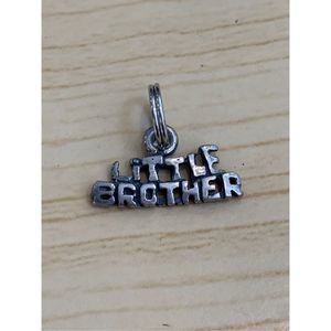 Little Brother Sterling Silver Jewelry Charm #saying #family